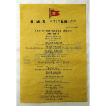 Historiska dokument: Titanic menu
