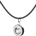 Halsband Blodsten (Hematit) vit