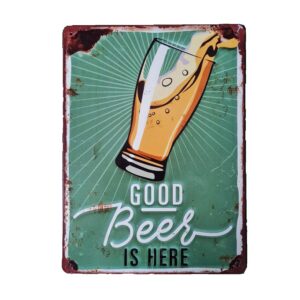 Plåtskylt: Good beer