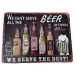 Plåtskylt: Serve Beer