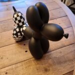 Svart / svartvit ballong hund